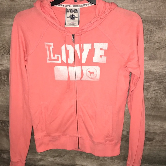 PINK Victoria's Secret Tops - VS PINK lightweight zip-up hoodie PINK Victoria's Secret Tops - VS PINK lightweight zip-up hoodie